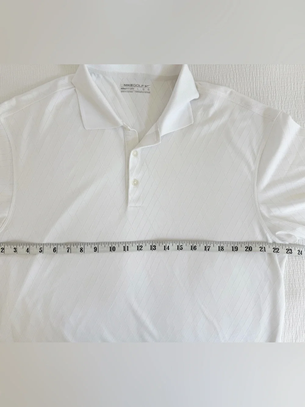 NIKE GOLF Nike Fit Dri Men's White Short-Sleeve Polo Size L